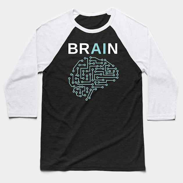 BRAIN AI Baseball T-Shirt by Decamega